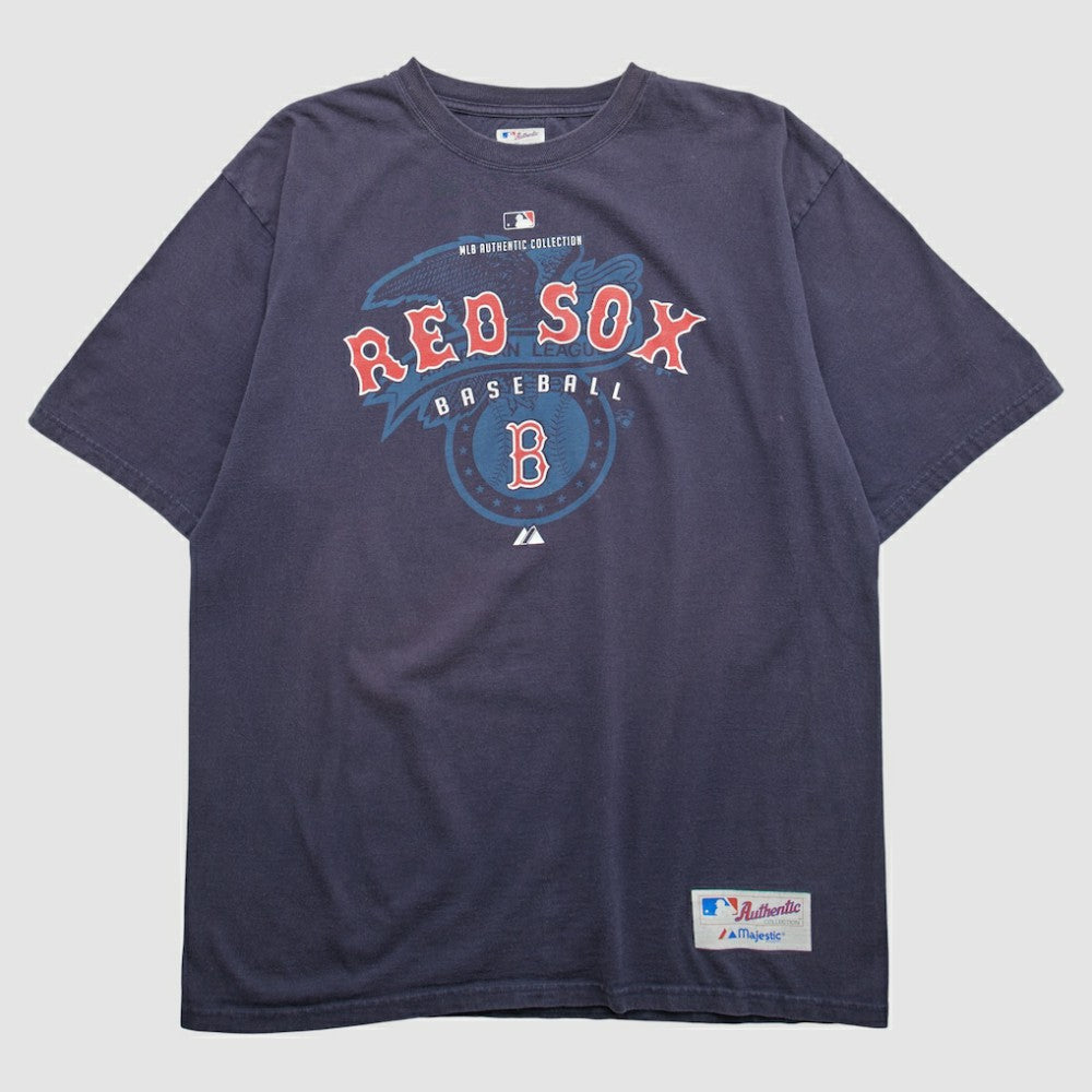 Boston Red Sox Majestic 2000s T-shirt - Navy - 2XVintage - Fanatics Sale