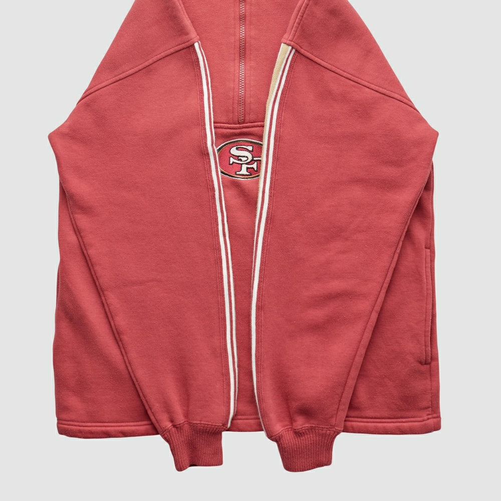 Fanatics San Francisco 49ers NFL 2000s 1/4 Zip Sweatshirt Red Vintage