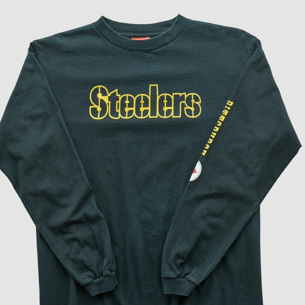 Fanatics Pittsburgh Steelers NFL 2000s Long Sleeve T-shirt Black Vintage