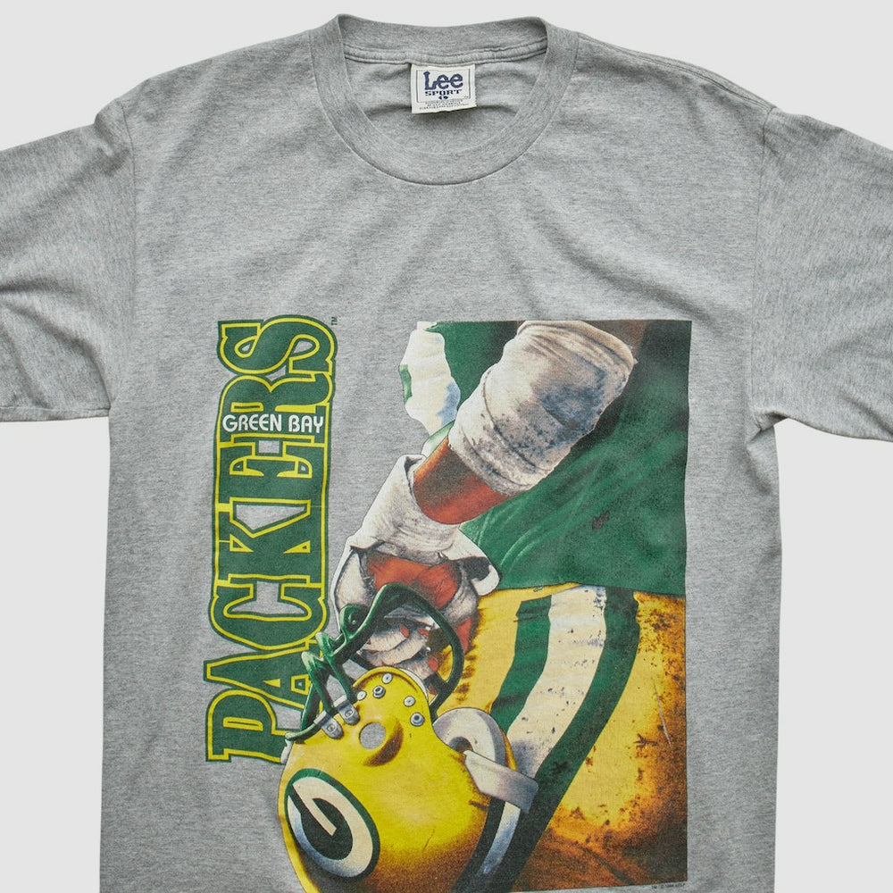 Fanatics Green Bay Packers Lee Apparel 90s T-shirt Heather Gray Vintage