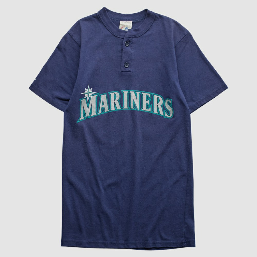 Seattle Mariners Majestic 2000s T-shirt - Navy - Vintage - Fanatics Discount