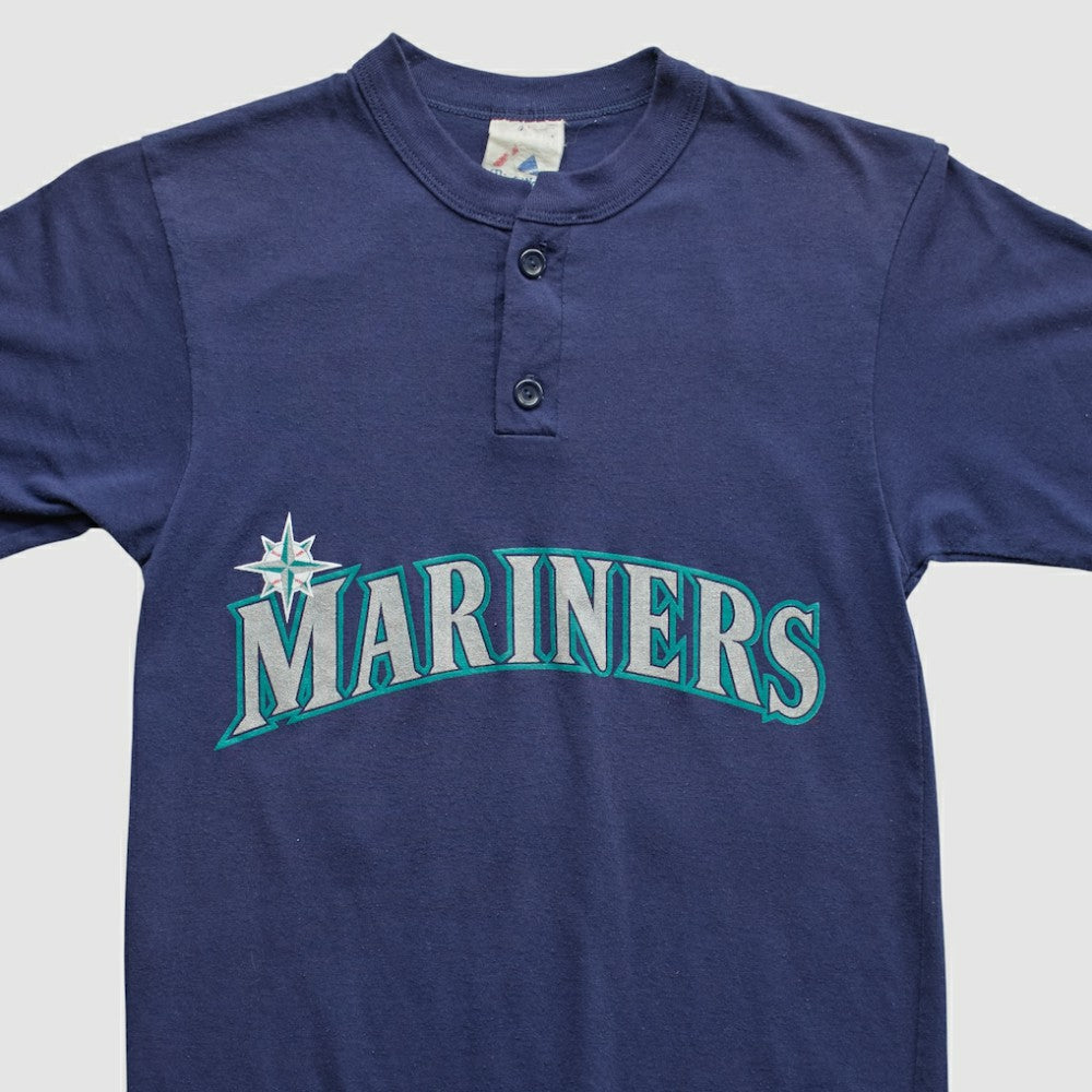 Seattle Mariners Majestic 2000s T-shirt - Navy - Vintage - Fanatics Discount
