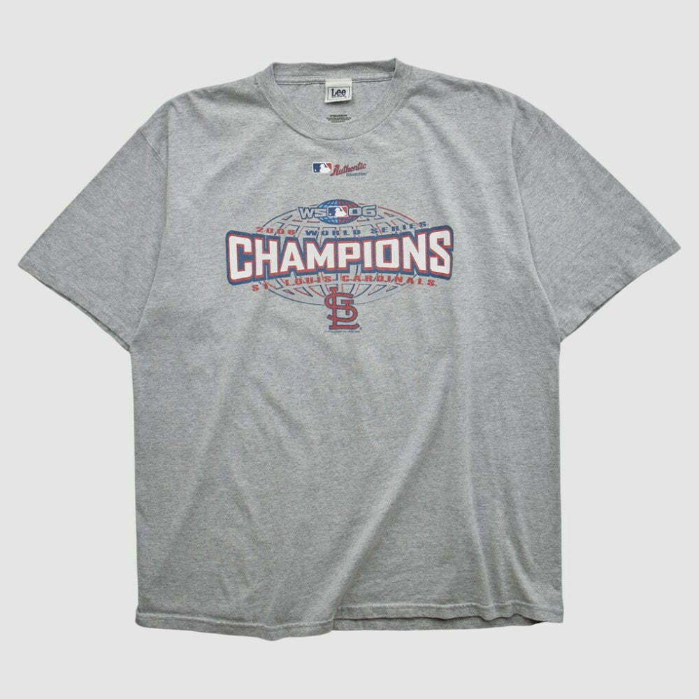St. Louis Cardinals Lee Apparel 2006 T-shirt - Heather Gray - 2XVintage - Fanatics on Sale