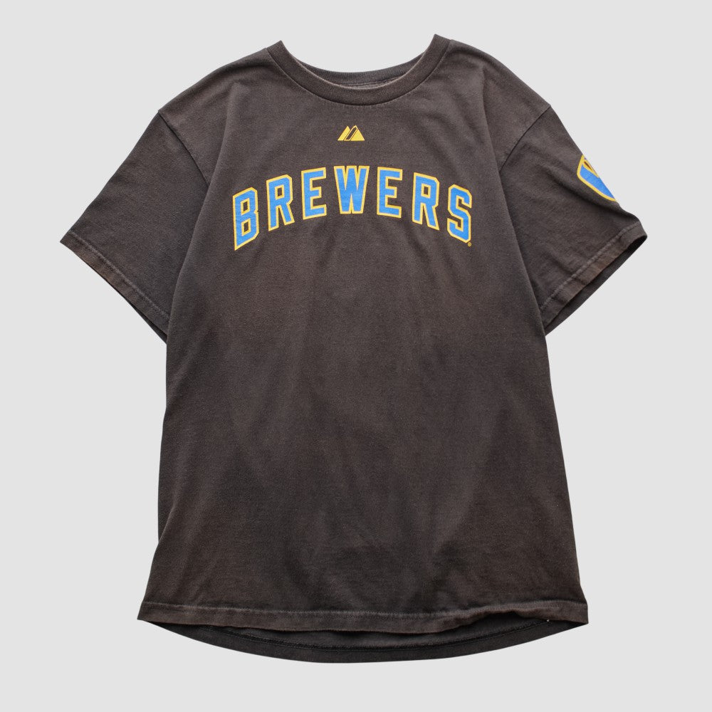 Milwaukee Brewers Majestic 2000s T-shirt - Black - Vintage - Fanatics Discount
