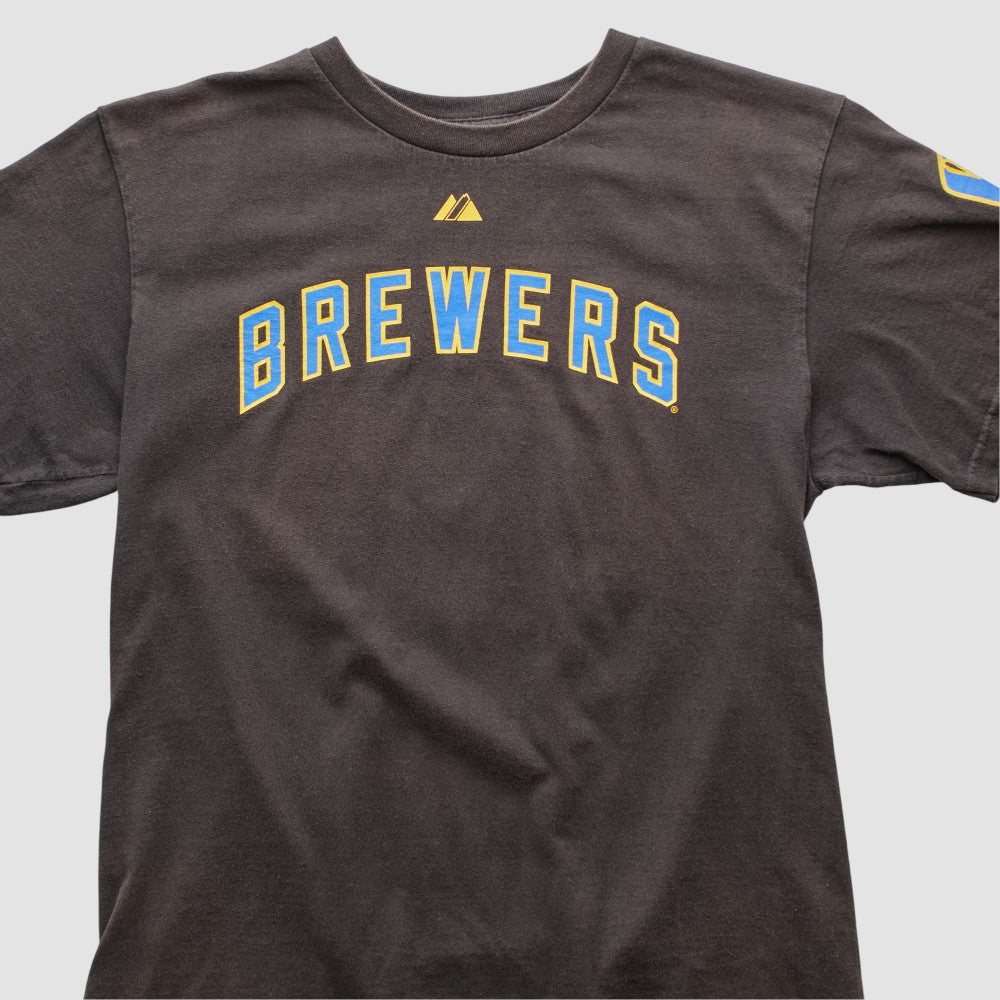 Milwaukee Brewers Majestic 2000s T-shirt - Black - Vintage - Fanatics Discount