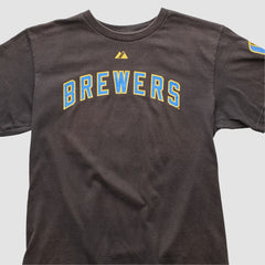 Milwaukee Brewers Majestic 2000s T-shirt - Black - Vintage - Fanatics Discount