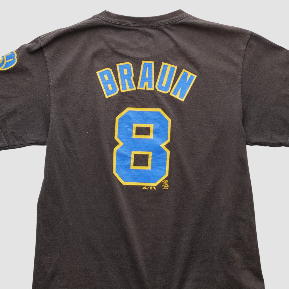 Milwaukee Brewers Majestic 2000s T-shirt - Black - Vintage - Fanatics Discount