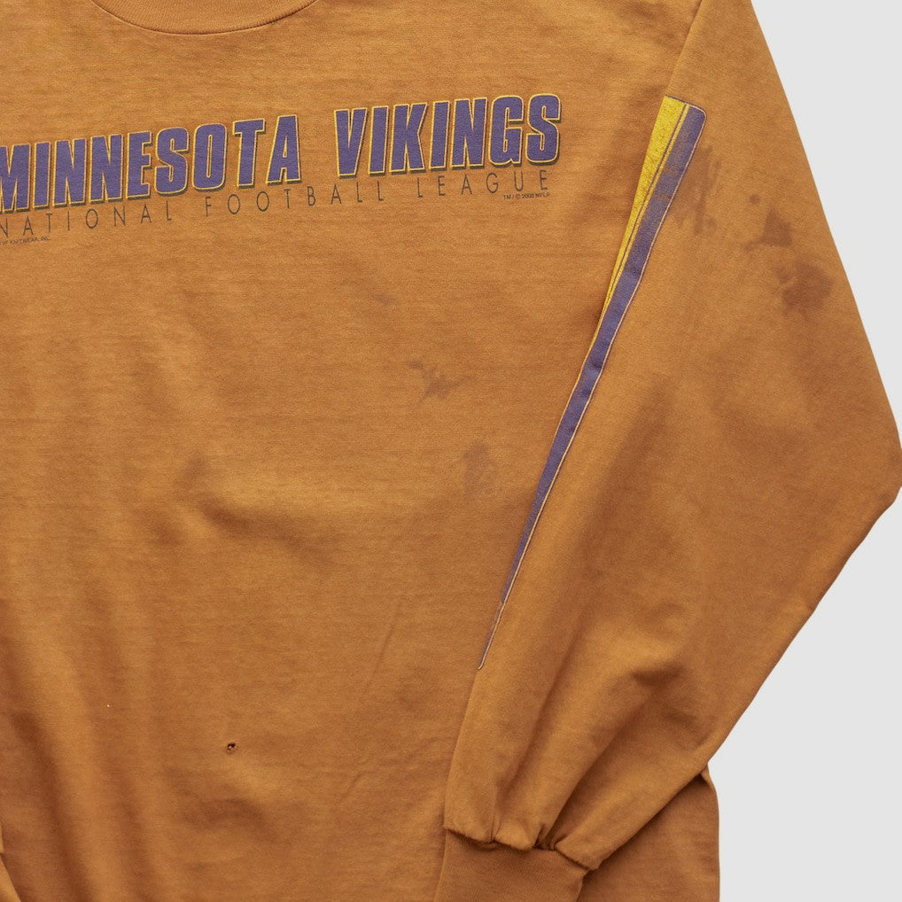 Fanatics Minnesota Vikings Lee Apparel 2000s Long Sleeve T-shirt Brown Vintage