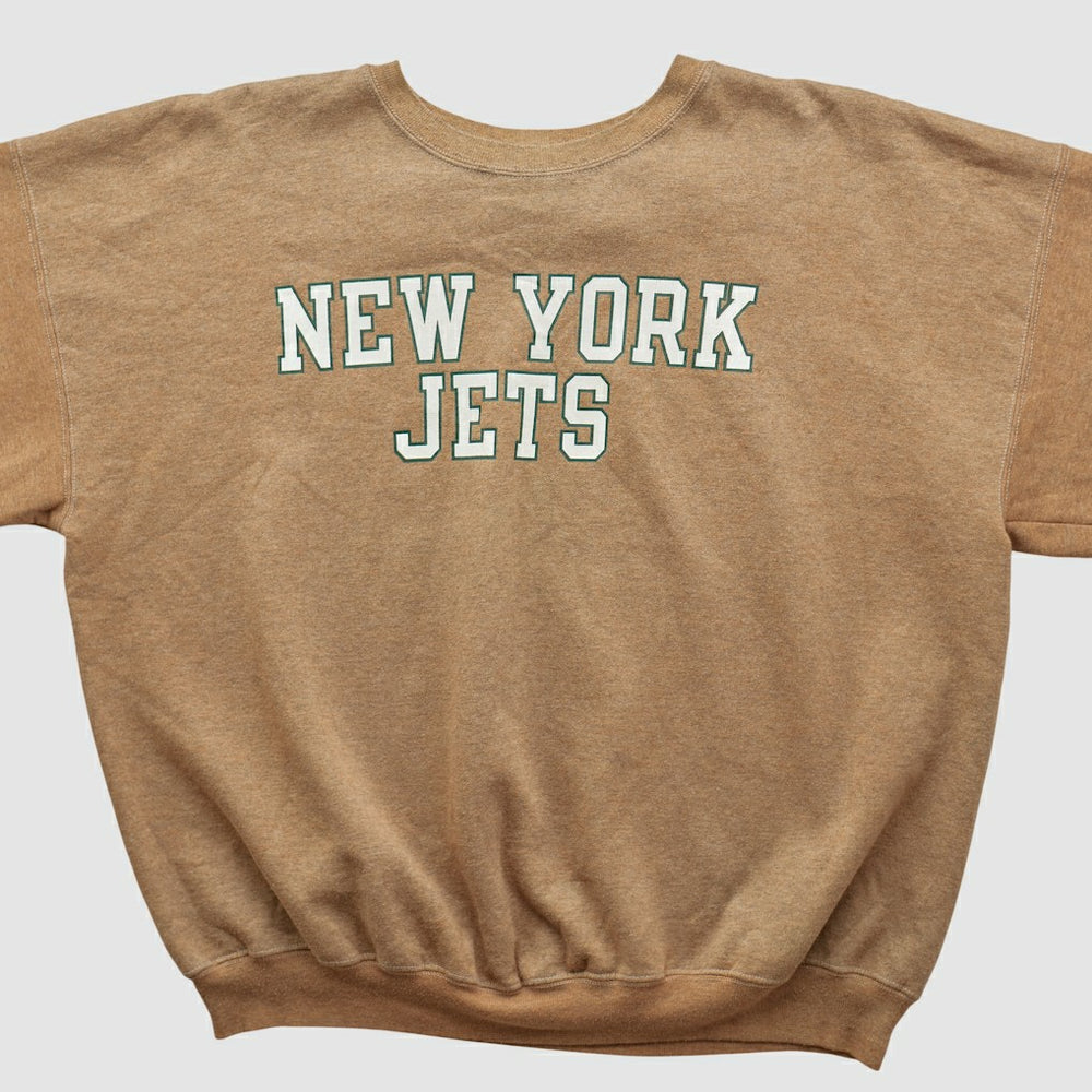 Fanatics New York Jets Champion 2000s Pullover Sweatshirt Tan Vintage