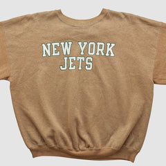 Fanatics New York Jets Champion 2000s Pullover Sweatshirt Tan Vintage