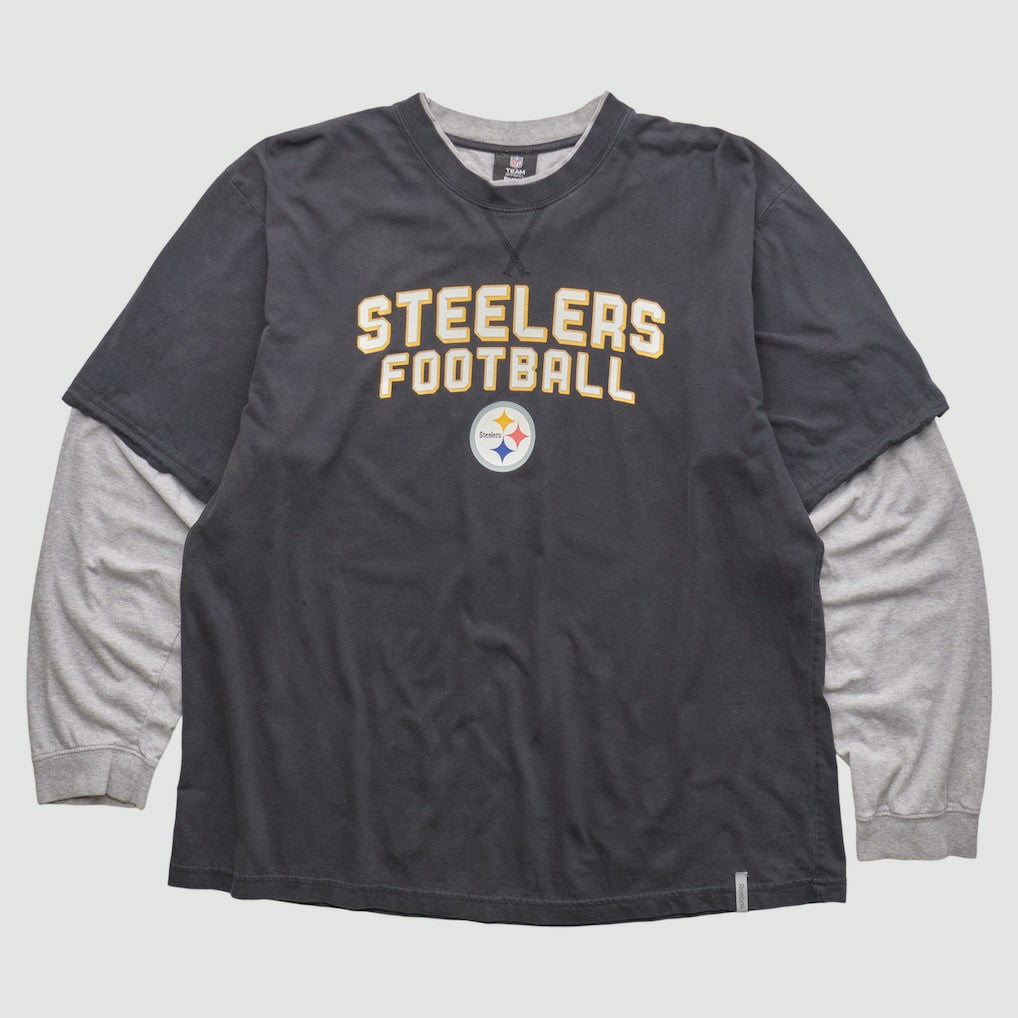 Fanatics Pittsburgh Steelers Reebok 2010s Long Sleeve T-shirt Black Vintage