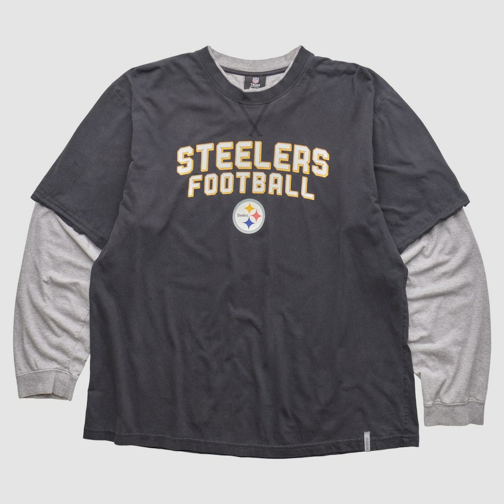 Fanatics Pittsburgh Steelers Reebok 2010s Long Sleeve T-shirt Black Vintage