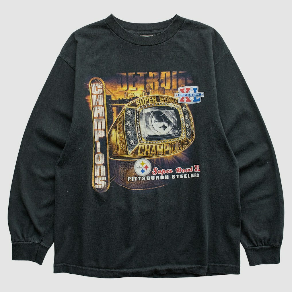 Fanatics Pittsburgh Steelers Alstyle 2006 Long Sleeve T-shirt Black Vintage