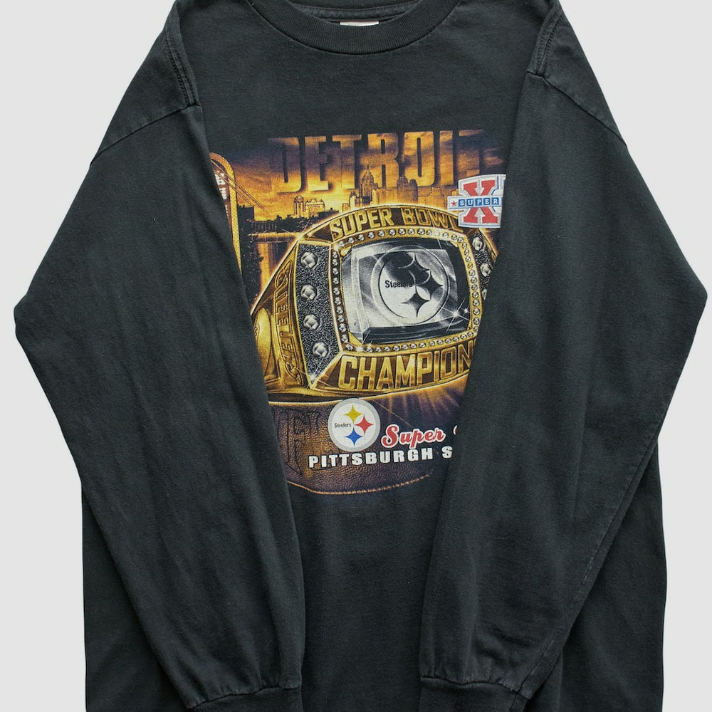 Fanatics Pittsburgh Steelers Alstyle 2006 Long Sleeve T-shirt Black Vintage