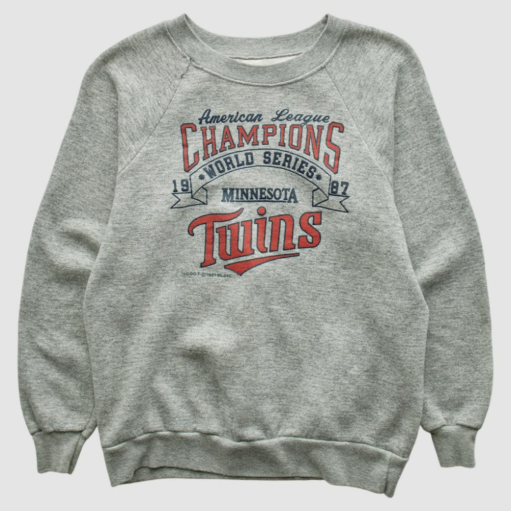 Minnesota Twins 1987 Pullover Sweatshirt - Heather Gray - XVintage - Fanatics Online