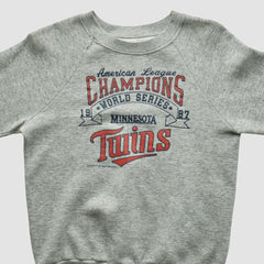 Minnesota Twins 1987 Pullover Sweatshirt - Heather Gray - XVintage - Fanatics Online
