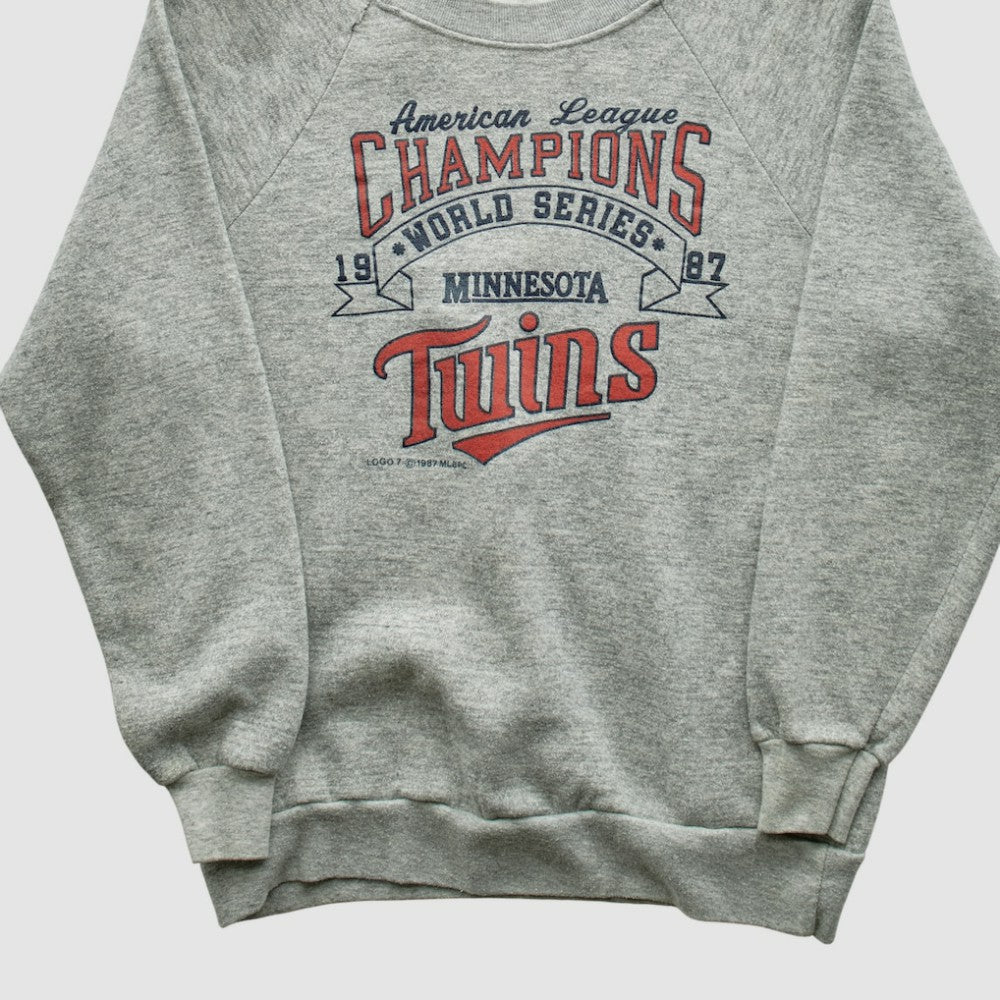 Minnesota Twins 1987 Pullover Sweatshirt - Heather Gray - XVintage - Fanatics Online