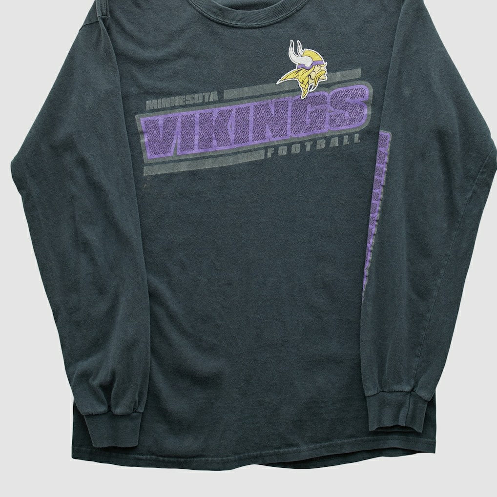 Fanatics Minnesota Vikings NFL 2010s Long Sleeve T-shirt Charcoal Vintage
