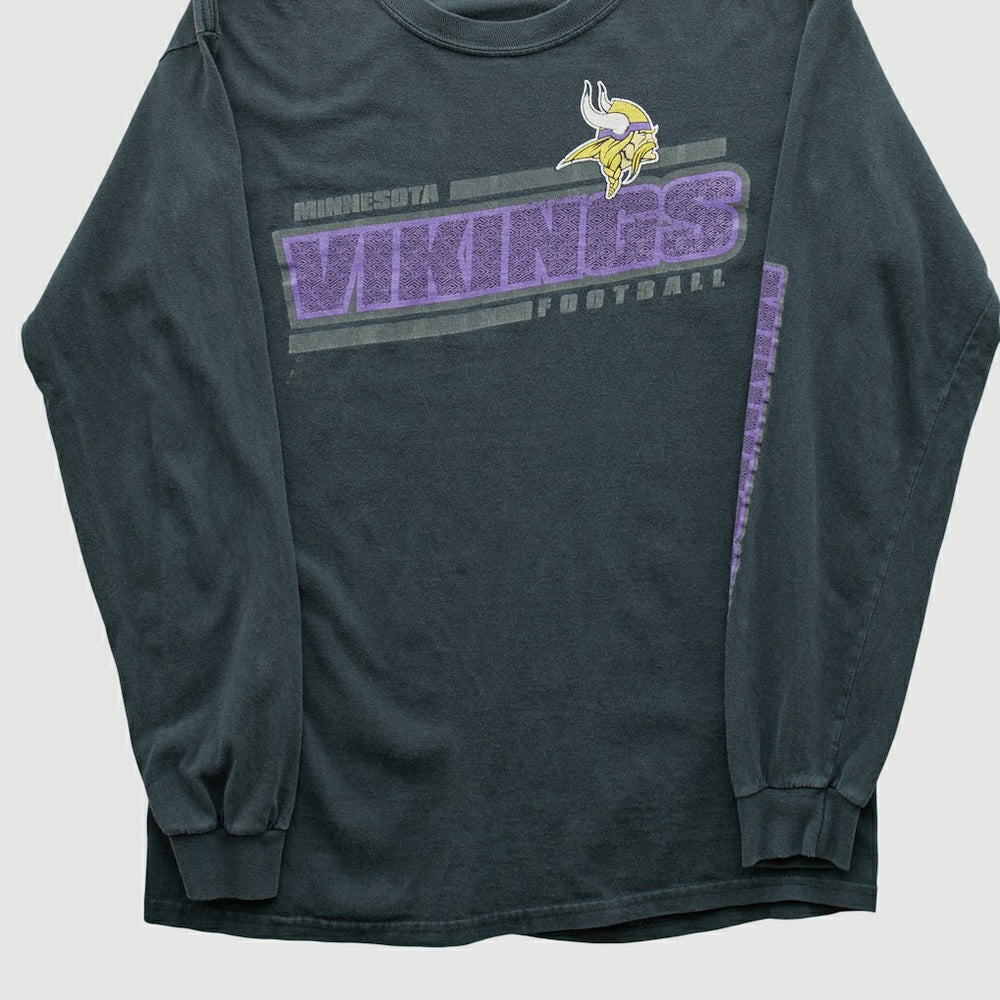Fanatics Minnesota Vikings NFL 2010s Long Sleeve T-shirt Charcoal Vintage