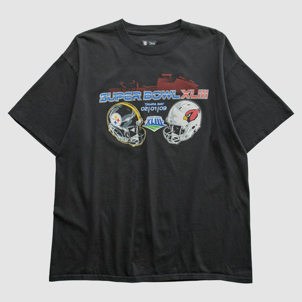 Fanatics Superbowl XLIII NFL 2009 T-shirt Black Vintage
