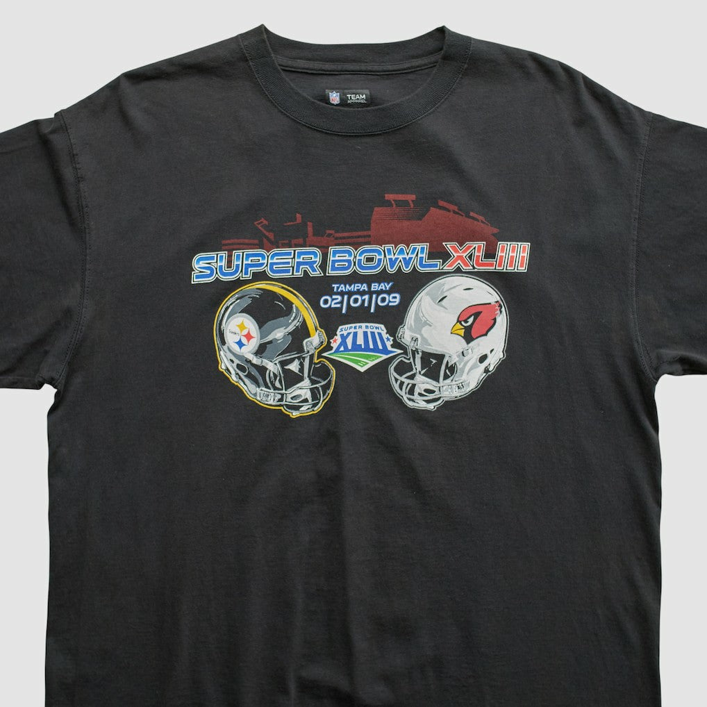 Fanatics Superbowl XLIII NFL 2009 T-shirt Black Vintage