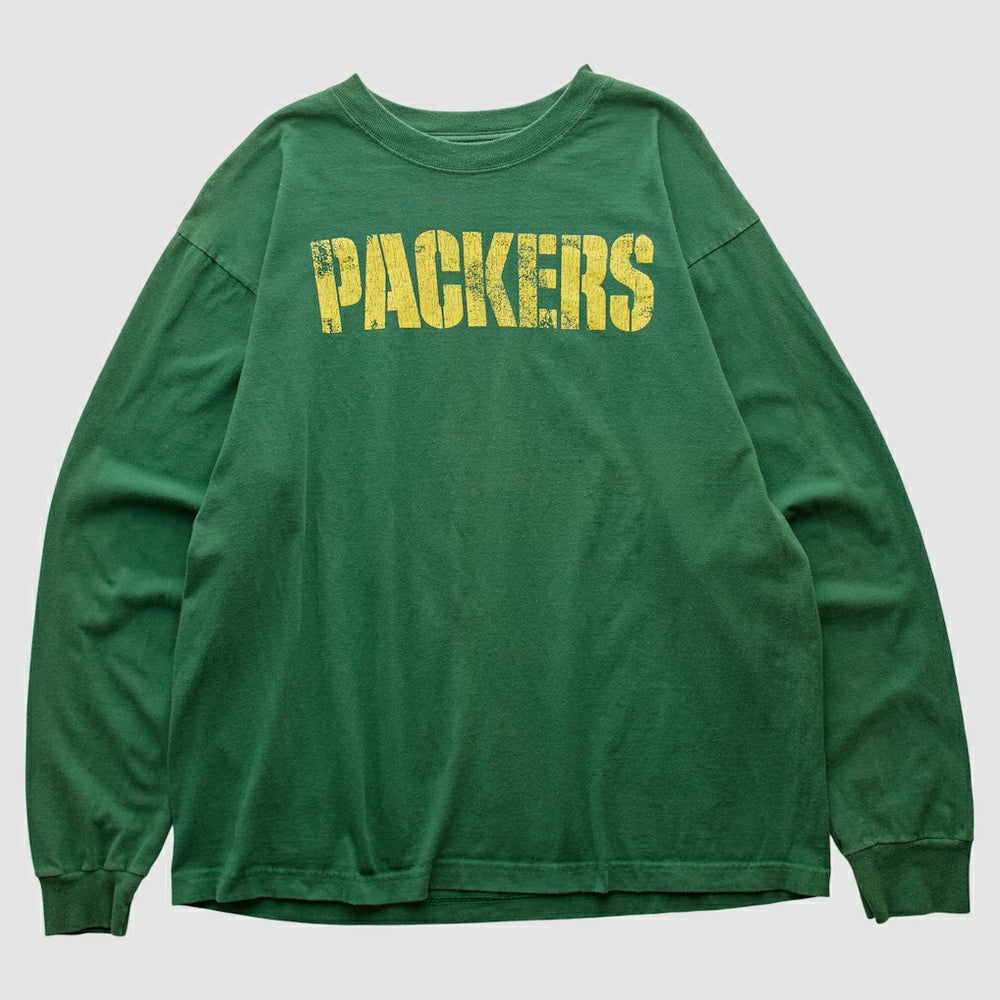 Fanatics Green Bay Packers Reebok 2000s Long Sleeve T-shirt Green Vintage