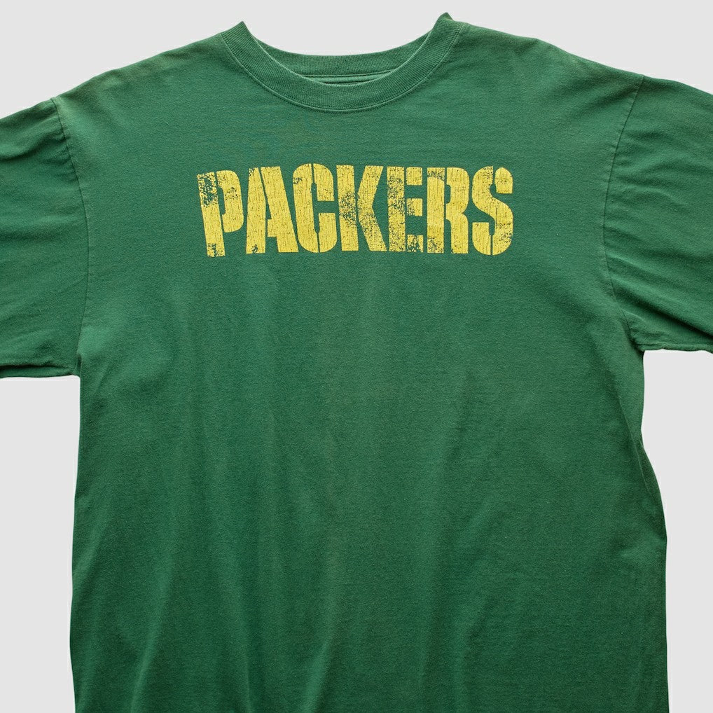 Fanatics Green Bay Packers Reebok 2000s Long Sleeve T-shirt Green Vintage