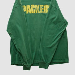 Fanatics Green Bay Packers Reebok 2000s Long Sleeve T-shirt Green Vintage