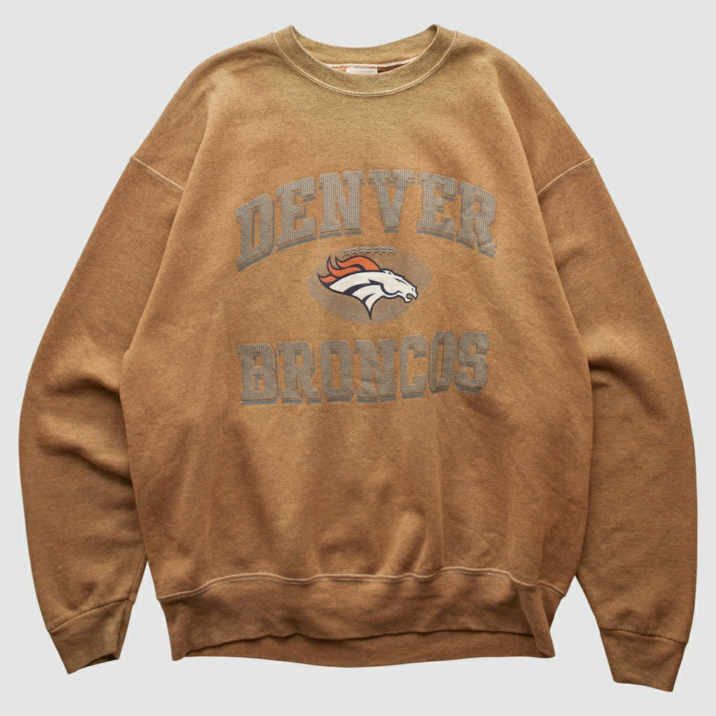 Fanatics Denver Broncos Pro Player 90s Pullover Sweatshirt Tan Vintage