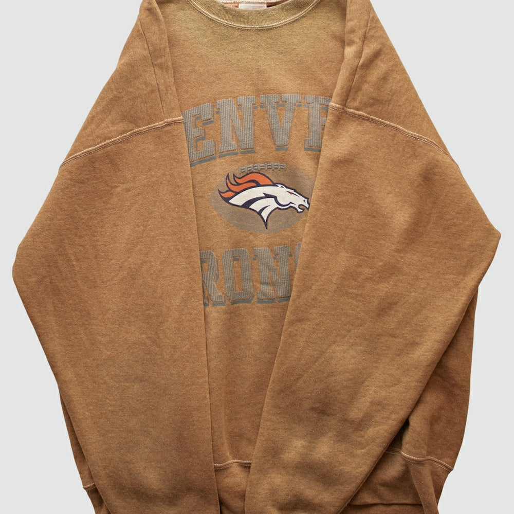 Fanatics Denver Broncos Pro Player 90s Pullover Sweatshirt Tan Vintage
