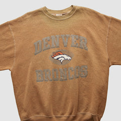 Fanatics Denver Broncos Pro Player 90s Pullover Sweatshirt Tan Vintage