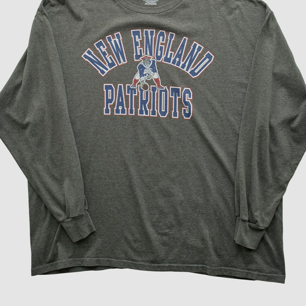 Fanatics New England Patriots NFL 2010s Long Sleeve T-shirt Dark Heather Gray Vintage