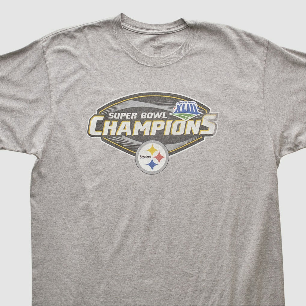 Fanatics Pittsburgh Steelers Reebok 2009 T-shirt Heather Gray Vintage