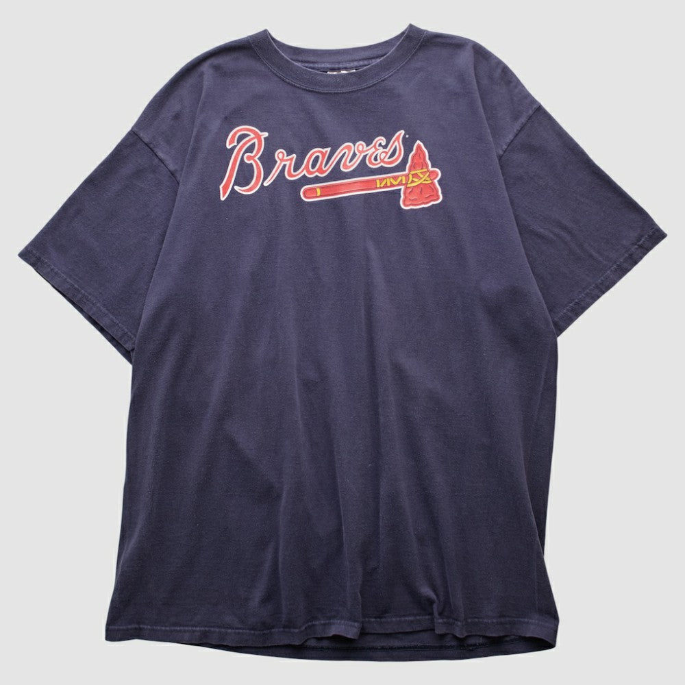 Atlanta Braves Majestic 2000s T-shirt - Navy - 2XVintage - Fanatics Sale