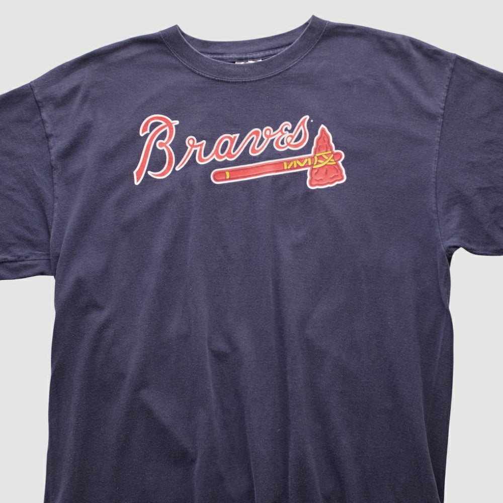 Atlanta Braves Majestic 2000s T-shirt - Navy - 2XVintage - Fanatics Sale