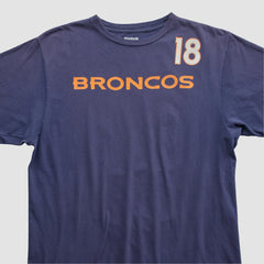 Fanatics Denver Broncos Reebok 2010s T-shirt Navy Vintage