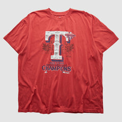 Texas Rangers Majestic 2011 T-shirt - Red - 4XVintage - Fanatics Sale