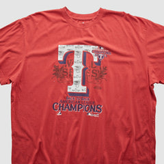 Texas Rangers Majestic 2011 T-shirt - Red - 4XVintage - Fanatics Sale