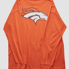 Fanatics Denver Broncos NFL 2000s Long Sleeve T-shirt Orange Vintage