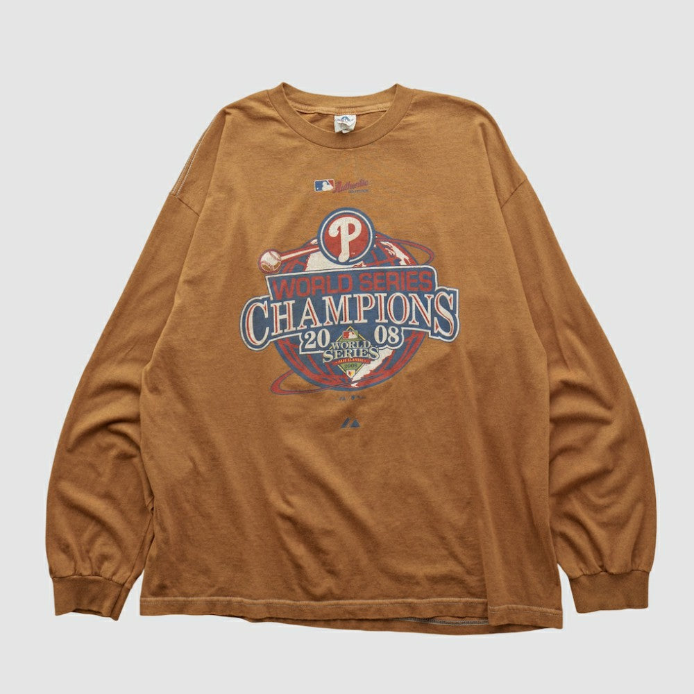 Philadelphia Phillies Alstyle 2008 Long Sleeve T-shirt - Tan - 2XVintage - Fanatics Lifestyle