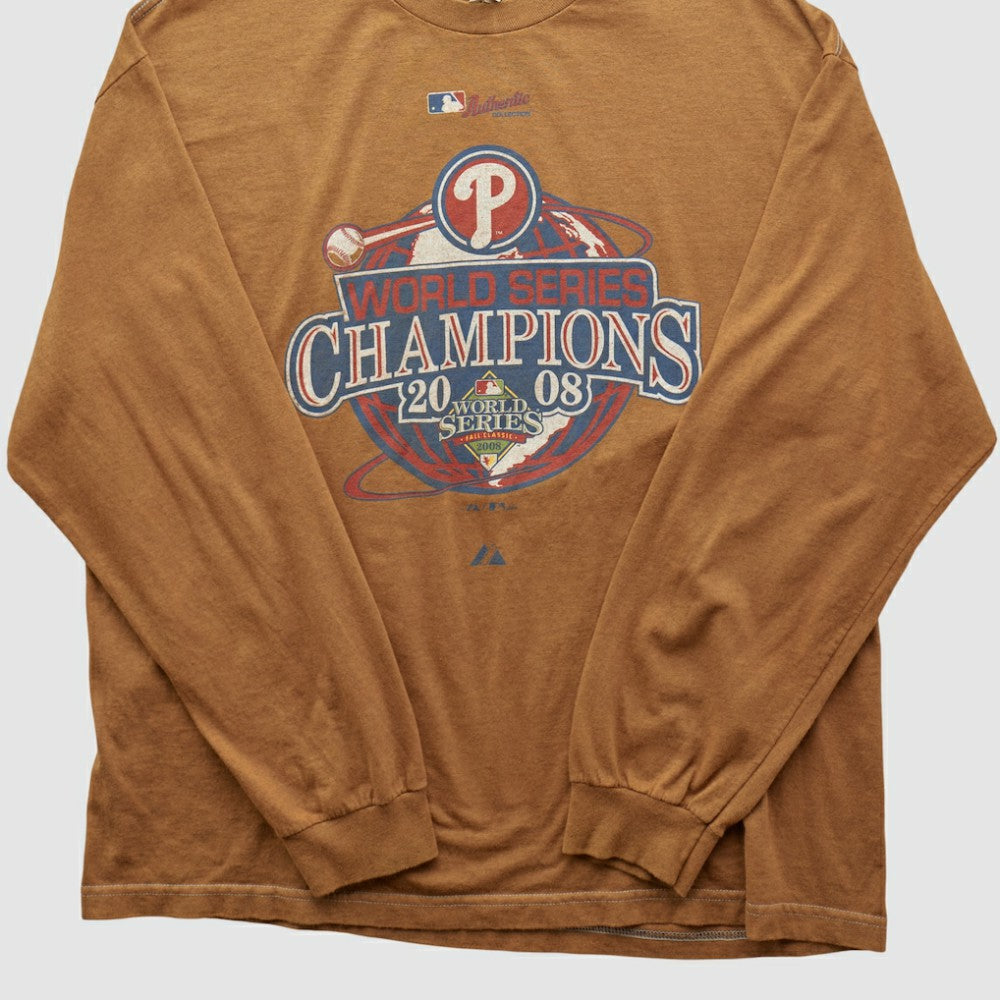 Philadelphia Phillies Alstyle 2008 Long Sleeve T-shirt - Tan - 2XVintage - Fanatics Lifestyle