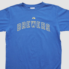 Milwaukee Brewers Majestic 2000s T-shirt - Blue - Vintage - Fanatics Sale