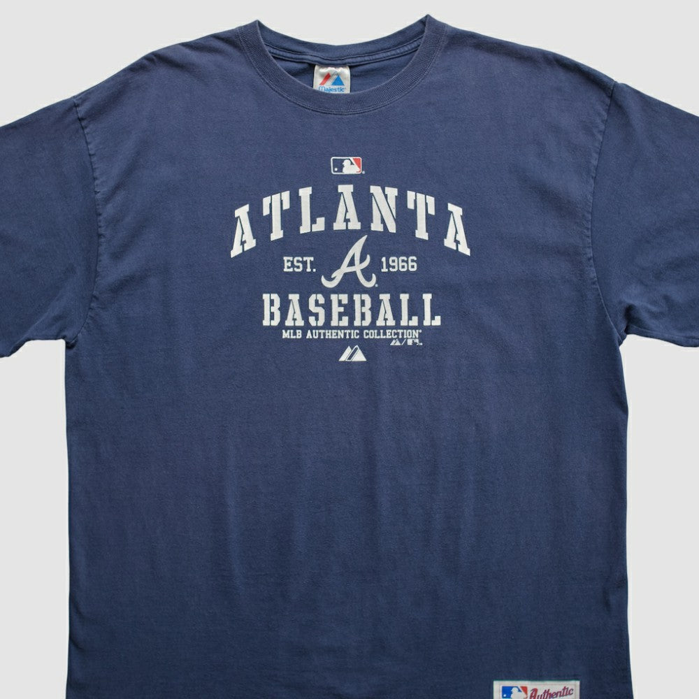 Atlanta Braves Majestic 2010 T-shirt - Navy - 2XVintage - Fanatics Discount