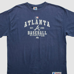 Atlanta Braves Majestic 2010 T-shirt - Navy - 2XVintage - Fanatics Discount