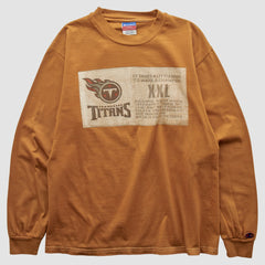Fanatics Tennessee Titans Champion 2000s Long Sleeve T-shirt Brown Vintage