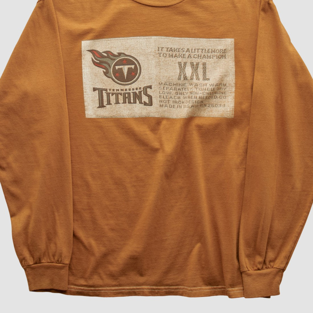 Fanatics Tennessee Titans Champion 2000s Long Sleeve T-shirt Brown Vintage