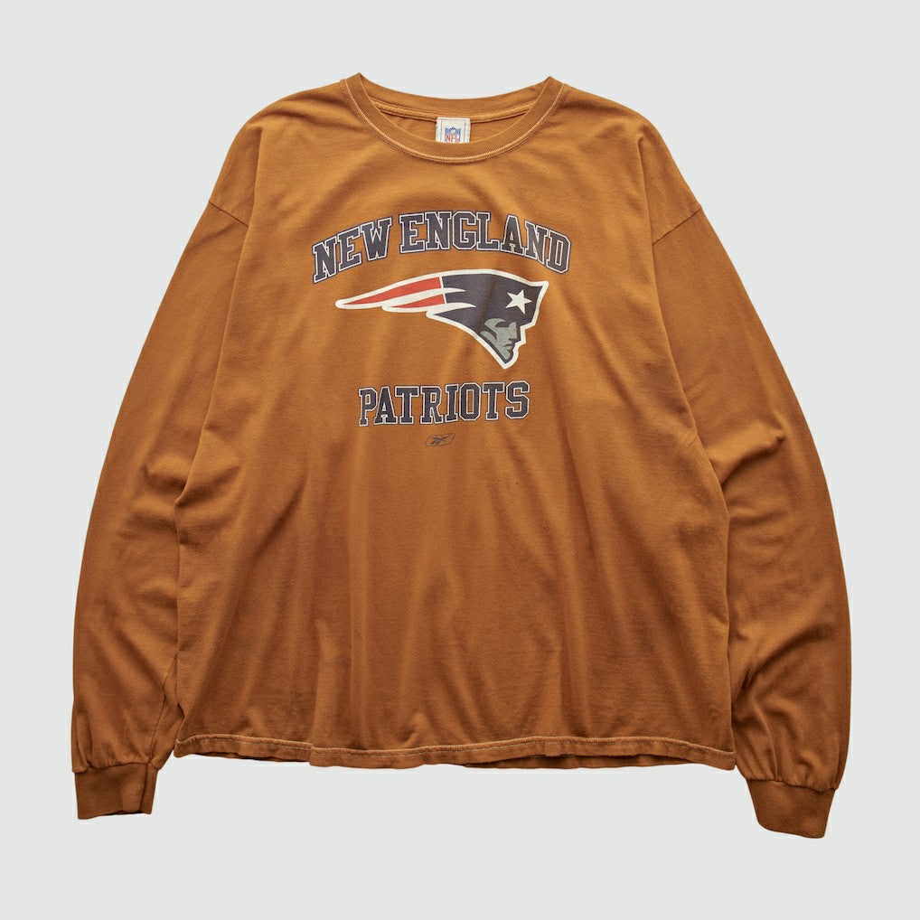 Fanatics New England Patriots NFL 2000s Long Sleeve T-shirt Brown Vintage