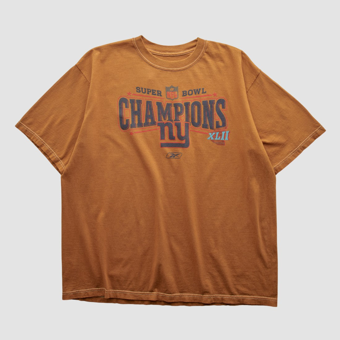 Fanatics New York Giants Reebok 2008 T-shirt Orange Vintage