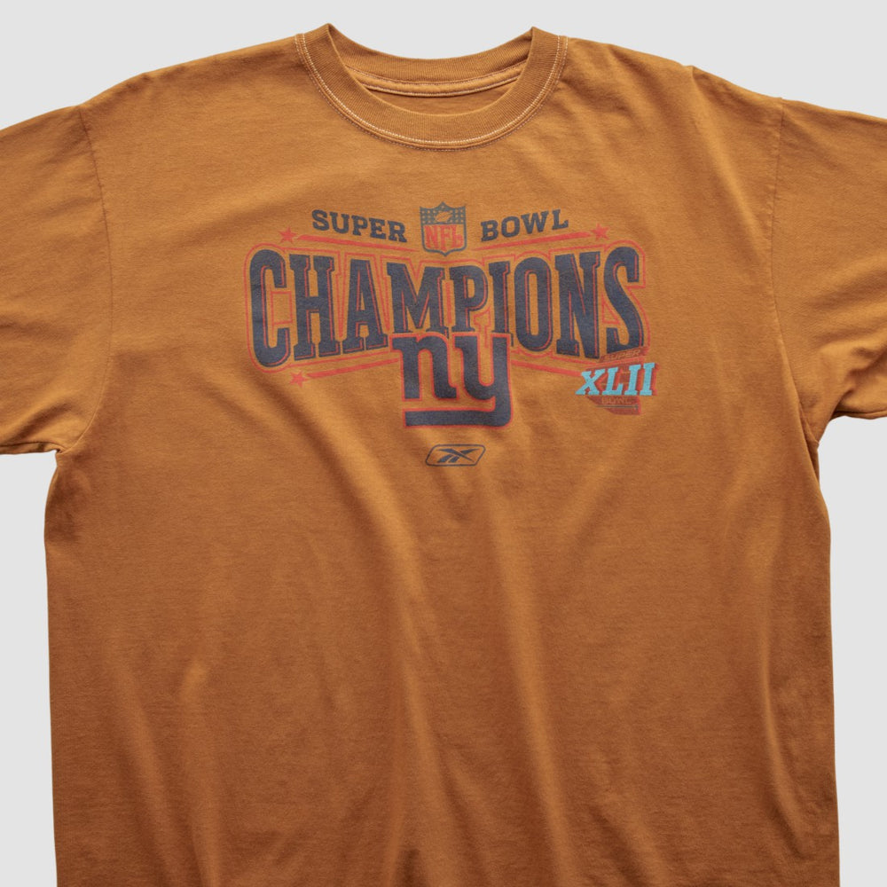 Fanatics New York Giants Reebok 2008 T-shirt Orange Vintage