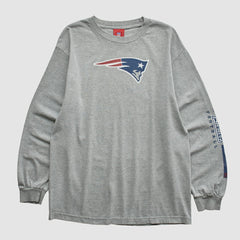 Fanatics New England Patriots NFL 2000s Long Sleeve T-shirt Heather Gray Vintage